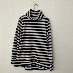 Telluride Clothing striped mock neck fleece Medium